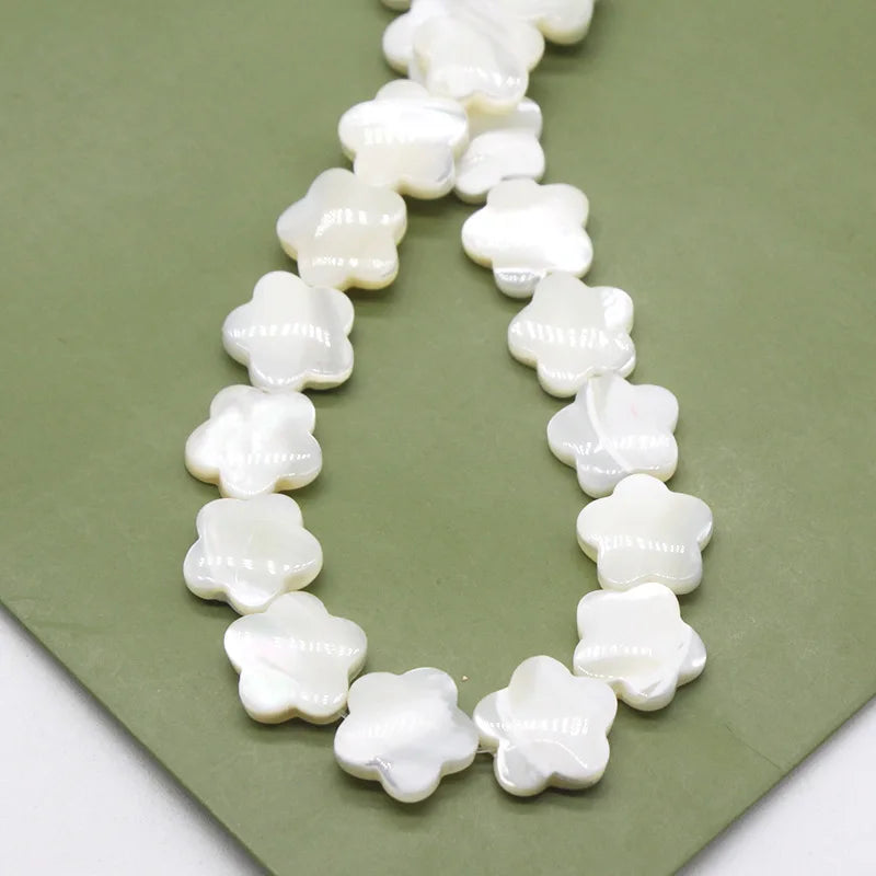 Shell Mother-of-pearl Flower Beads for DIY Jewelry