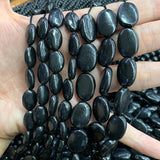 Shungite Stone Beads 15'' Oval DIY Loose Healing Beads For Jewelry Making