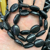 Shungite Stone Beads 15'' Oval DIY Loose Healing Beads For Jewelry Making