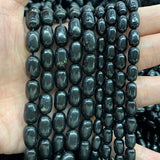 Shungite Stone Beads Oval DIY Spacer Loose Beads For Jewelry Making