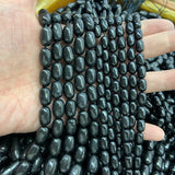 Shungite Stone Beads Oval DIY Spacer Loose Beads For Jewelry Making