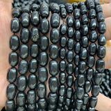 Shungite Stone Beads Oval DIY Spacer Loose Beads For Jewelry Making