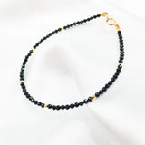 Spinel 2mm Faceted Beads&925 Silver Bracelet