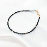 Spinel 2mm Faceted Beads&925 Silver Bracelet