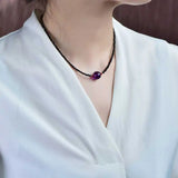 Spinel Amethyst Beads 18in Necklace 7 Chakras Healing All Saints' Chakra