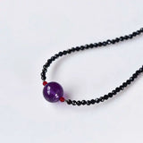 Spinel Amethyst Beads 18in Necklace 7 Chakras Healing All Saints' Chakra