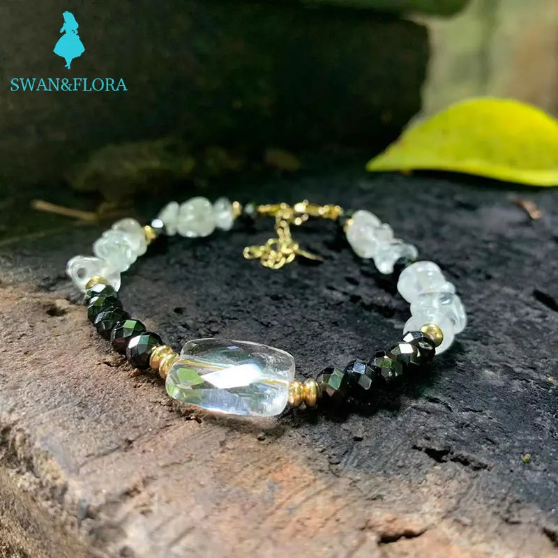 Natural Spinel Bracelet Stone Irregular Jewelry Beads for Women