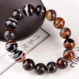Striped Agate Bracelet for Men & Women Single Circle Lucky Transfer Bracelet