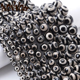 Tibetan Old Agates Stone Beads 6-12mm 15''Inches