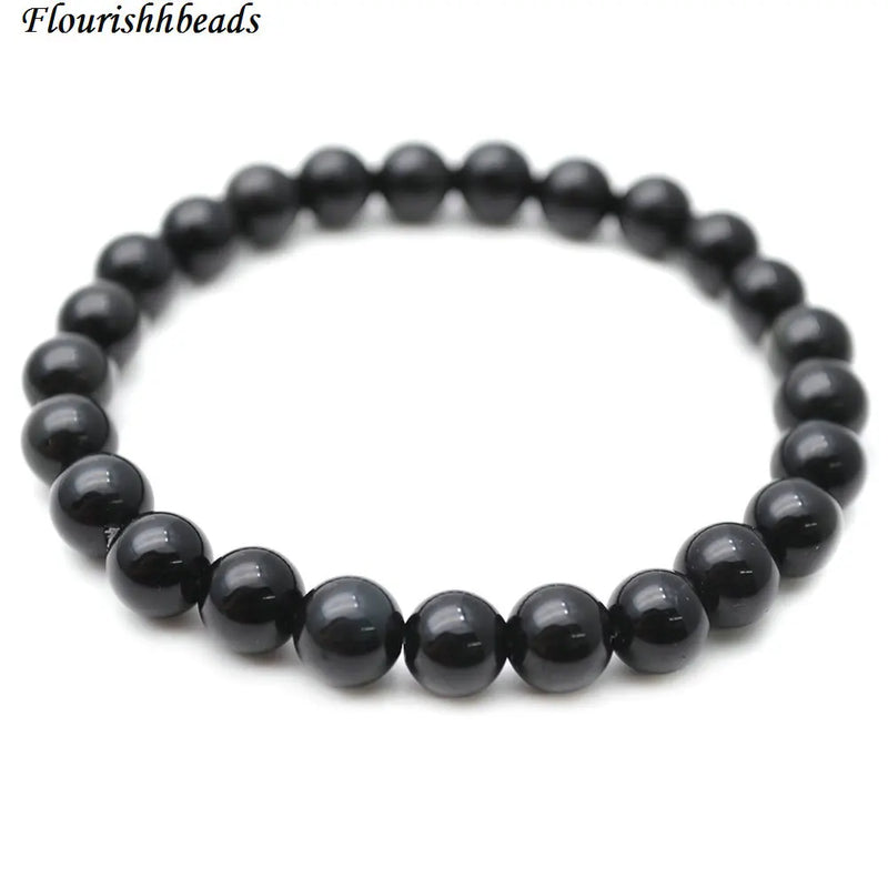 Tourmaline 8mm Stone Round Beads Bracelet