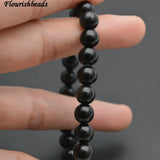 Tourmaline 8mm Stone Round Beads Bracelet