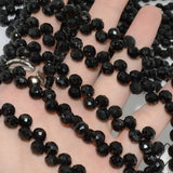 Natural Tourmaline Faceted Onion Beads 6.8mmx6.8mm, 42 Beads, With Defects