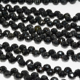 Natural Tourmaline Faceted Onion Beads 6.8mmx6.8mm, 42 Beads, With Defects