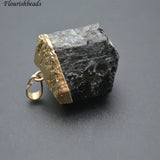 Natural Tourmaline Boulder Stone Pendant for Necklace Making