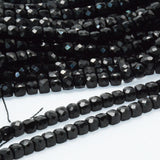 Natural Tourmaline Irregular Faceted Cube Beads 3.9mm-4mm