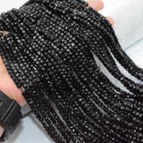 Natural Tourmaline Irregular Faceted Cube Beads 3.9mm-4mm