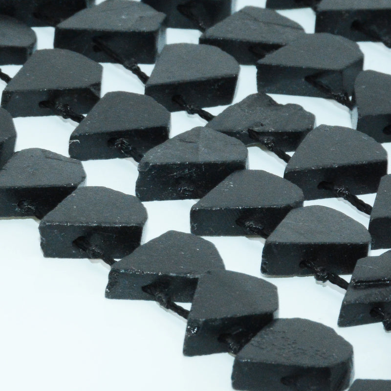 Natural Tourmaline Rough Cutting Flat Drop Beads 10-15mm 4-5mm