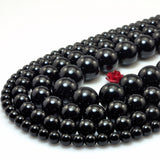Natural Tourmaline Smooth Round Beads Gemstones Semi Precious Stones Bracelet
