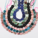 Tourmaline Stone Slab Beads for Bracelet Making