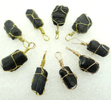 Tourmaline Wire Wrapped Irregular Shaped Pendants Chakra Healing Point