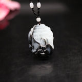 Jade Abacus Pendant Necklace Hand-Carved Wealth Amulet Gift