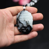 Jade Abacus Pendant Necklace Hand-Carved Wealth Amulet Gift