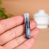 Natural Jade Bamboo Pendant Necklace Carved Charm Jewelry Gift