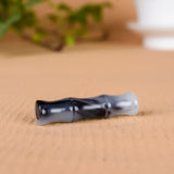 Natural Jade Bamboo Pendant Necklace Carved Charm Jewelry Gift