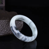 Natural Jade Bangle Bracelet Hand-Carved Charm Amulet Men Women