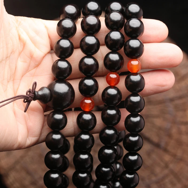 Natural Wood Rosary Buddhist 12mm108 Beads Wooden Bracelet