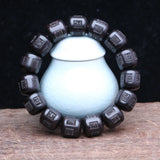 Natural Wooden Beads Tibetan Buddhism Bracelet Amulet Nanmo Amitabha 15mm