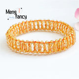 Blond Hair Crystal Beads Bracelet - Charm Men Women Jewelry