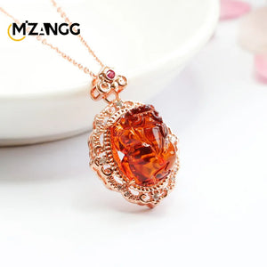 Amber PiXiu Necklace Lucky Amulet Healing Energy Jade Stone