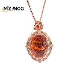 Amber PiXiu Necklace Lucky Amulet Healing Energy Jade Stone