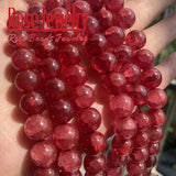 Red Dragon Veins Crystal Quartz Stone Beads for Jewelry Making 8-10mm