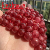 Red Dragon Veins Crystal Quartz Stone Beads for Jewelry Making 8-10mm