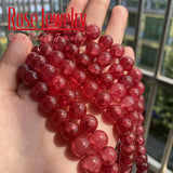 Red Dragon Veins Crystal Quartz Stone Beads for Jewelry Making 8-10mm