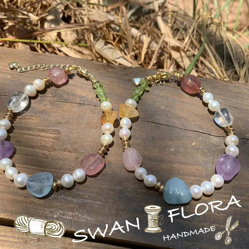 Natural Amazonite Bracelet Irregular Stone Jewelry