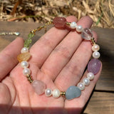 Natural Amazonite Bracelet Irregular Stone Jewelry