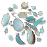 Amazonite Gem Stone Pendant DIY Craft Jewelry Accessory Healing Gift