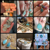 Amazonite Gem Stone Pendant DIY Craft Jewelry Accessory Healing Gift