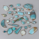 Amazonite Gem Stone Pendant DIY Craft Jewelry Accessory Healing Gift