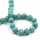 Natural Amazonite Stone Beads Round Sky Faceted Loose Top Beads 4/6/8/10mm