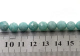 Natural Amazonite Stone Beads Round Sky Faceted Loose Top Beads 4/6/8/10mm