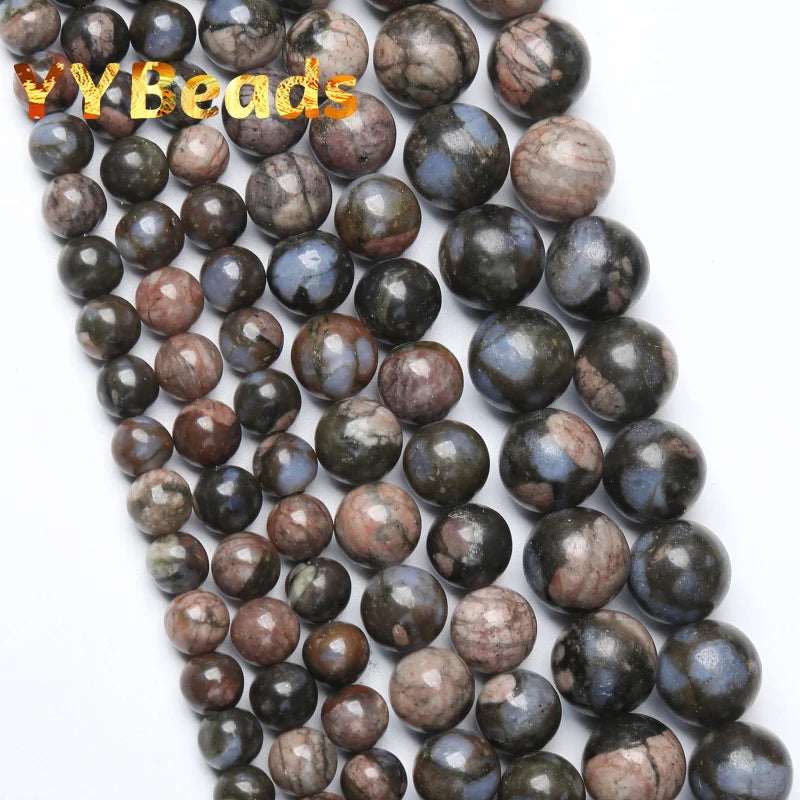 Glaucophane Stone Beads 6mm 8mm 10mm Smooth Beads DIY Charm Accessories