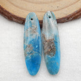 Natural Apatite Crystal Earrings 30x10x6mm