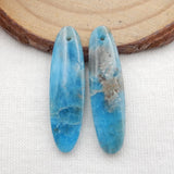 Natural Apatite Crystal Earrings 30x10x6mm