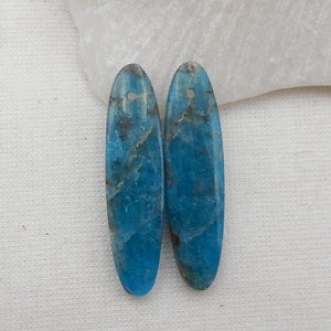 Apatite Crystal Gemstone Earring 32x9x6mm