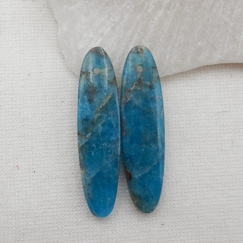 Apatite Crystal Gemstone Earring 32x9x6mm