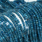 Natural Apatite Faceted Rondelle Beads 4.8mm - 3mm Thickness